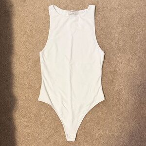 Babaton white Sleeveless Bodysuit